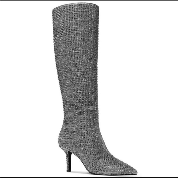 Michael Kors Katerina Rhinestone Embellished Knee High Boots Size 9 Women - Picture 2 of 4